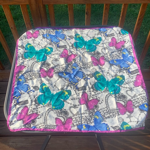 Coach Accessories - NWT Coach Silk Butterfly Square Neck Scarf